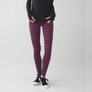 Lululemon Wunder Under Leggings Space Dye Twist Regal Plum - Size 6